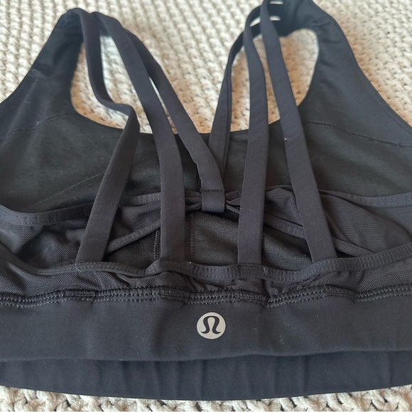Lululemon SOULCYCLE Free To Be Wild Strappy Bra Size 10 Black EUC Spin Gym Ride - Picture 5 of 6